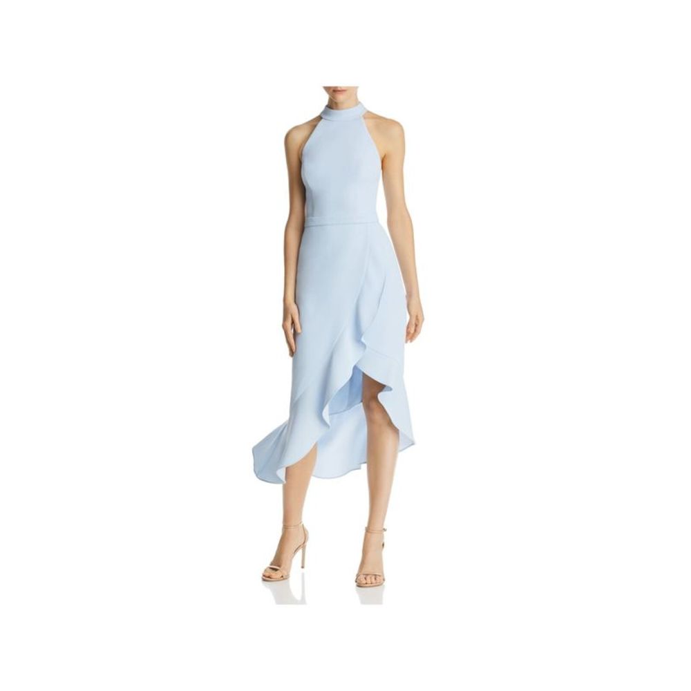 AQUA FORMAL Womens Light Blue Hem Sleeveless Maxi Formal Dress 8
